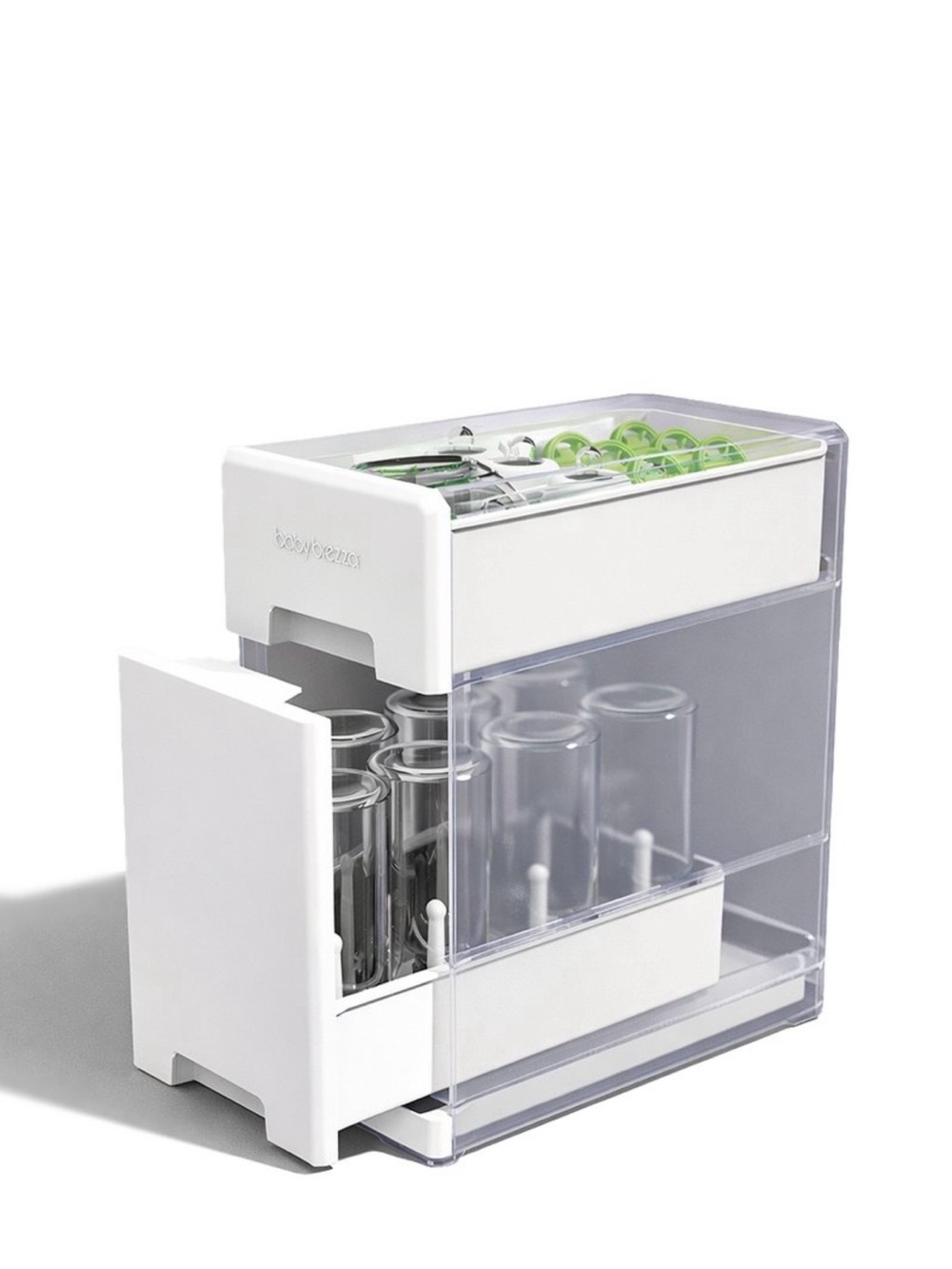 Baby Brezza White Multi-Compartment Bottle and Accessory Organizer